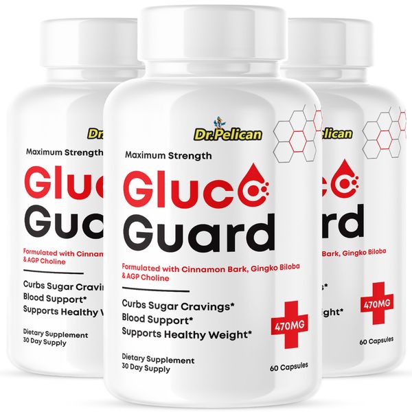 Gluco Guard- Blood Support- 3 Bottles- 180 Capsules