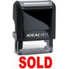 SOLD stamp text on IDEAL 4911 Self-inking Rubber Stamp with RED INK