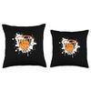 Basketball Hoop Splash Throw Pillow