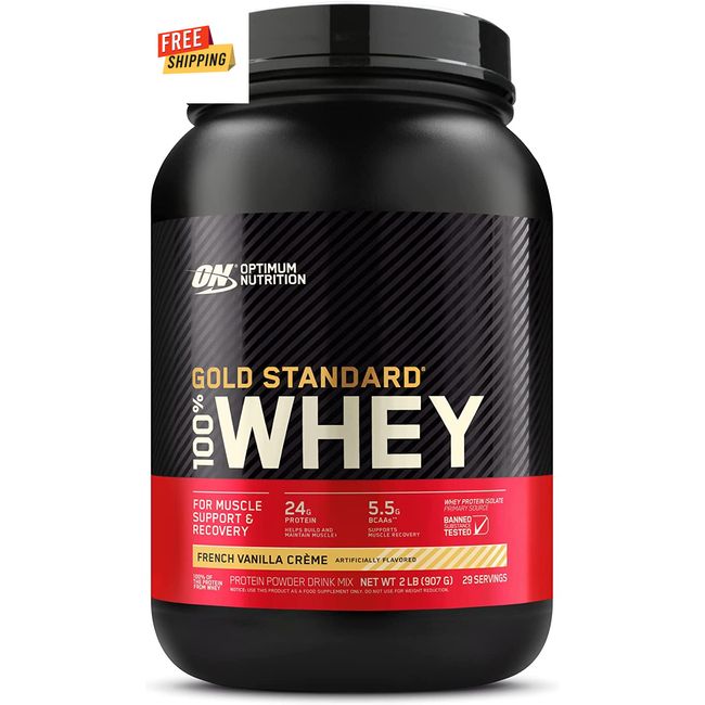 Optimum Nutrition Gold Standard 100% Whey Protein Powder - French Vanilla Creme