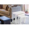 OSD 3 Nest of Tables White Solid Wood