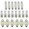 Combo White LED Car Interior Inside Light Dome Map Door License Plate Lights 20