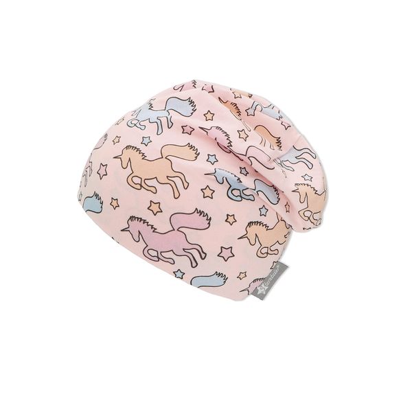 Sterntaler Mädchen Einhorn Beanie-Mütze, rosa, 45