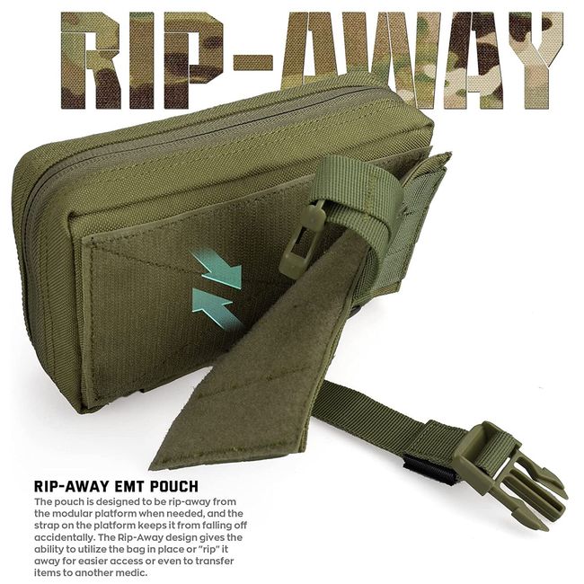 Multi-Purpose Molle Tactical Horizontal Pouch Military Modular Utility EDC  Tool Bag Handlebar Front Bag Attachment Fanny Pouch