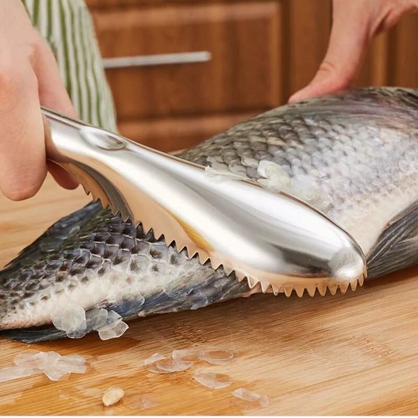 1 pc Fish Scale Remover Stainless Steel Scaler Cleaner Home Kitchen Tool