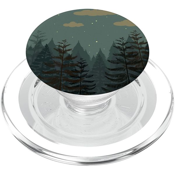 Elegant Dark green color Forest Green Pattern PopSockets MagSafe PopGrip for iPhone