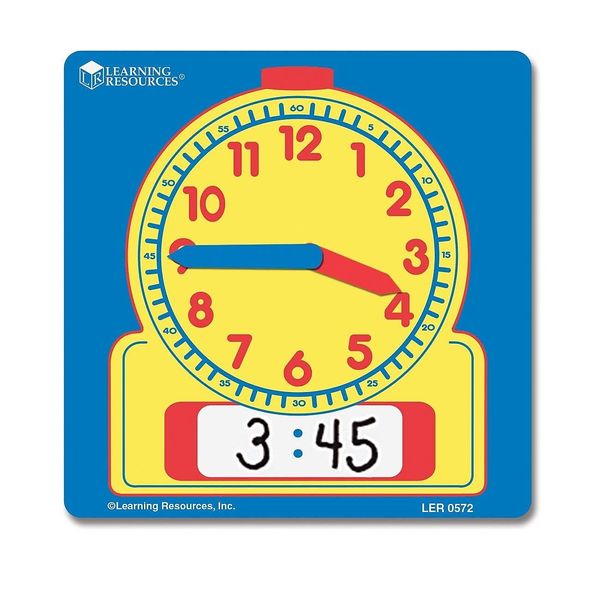 Learning Resources Write and Wipe Student Clocks, Help Kids Practice Time, Clocks for Kids, Write and Wipe Clocks, Homeschool, Classroom, Set of 10