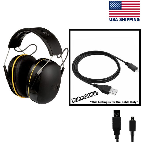 3M- WorkTunes Wireless Hearing Protector USB Cable Transfer Cord Replacement