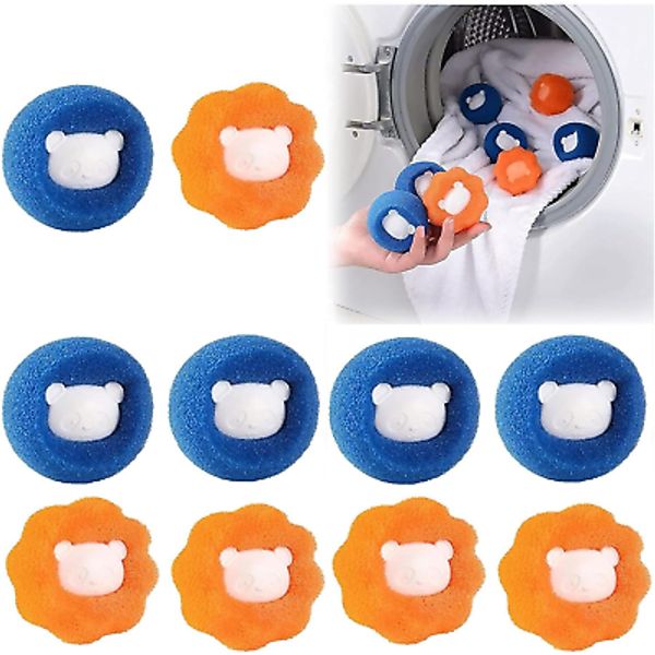 10 Pcs Box-Packed Pet Hair Remover for Laundry, Laundry Pet Hair Catcher