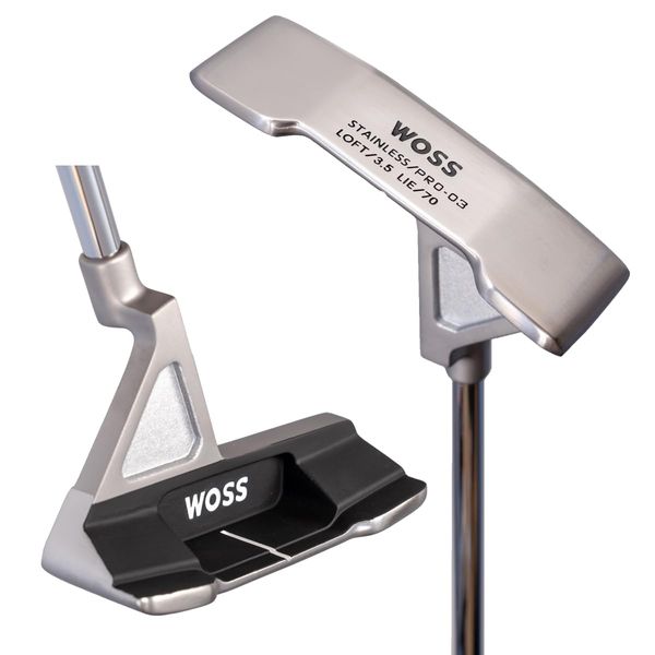 WOSS GOLF PRO-03 Putter Triangle Stability Blade Pin Triangle Neck Woz (35 inch)