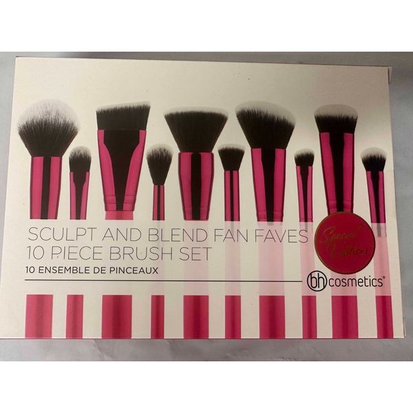 BH COSMETICS New Sculpt and Blend Fan Faves 10 Piece Brush Set NIB 53-HITOP