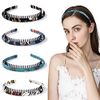 Headband with Teeth, Non-Slip Plastic Headbands with Satin Headwear, Hair Band Accessories for Girls and Women, Pack of 4