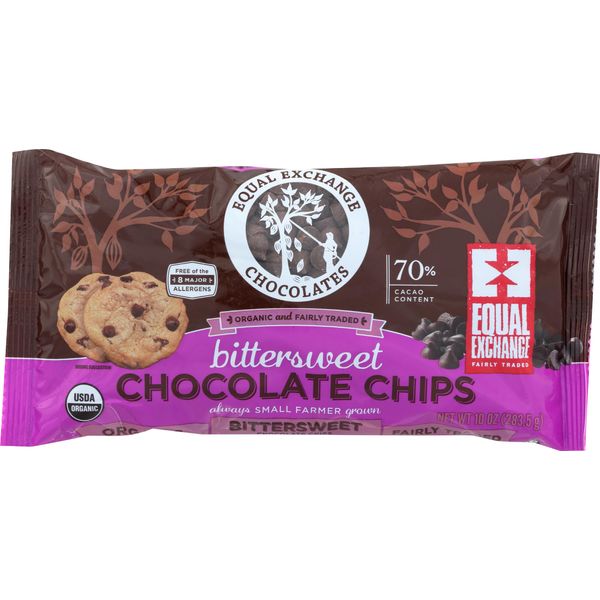 Equal Exchange Organic Bittersweet Chocolate Chips, 10 Ounce