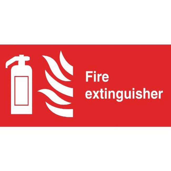 Fire Extinguisher Symbol Sign Notice Safety Plaque Poster Commercial 100X200mm