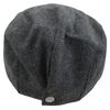 Atano Mens Adjustable Herringbone Flat Cap Blue Grey