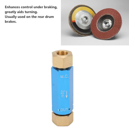 CYTGOUPER 2lb Pressure Valve, Aluminum Alloy Brake Pressure Check Valve, Brake Proportioning Tool for Disc 3/8‑24in, Blue