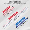 Golf Alignment Sticks Swing Trainer Tool Value 2 Pack, Foldable Practice Rods for Aiming Trainer Posture Corrector Putting Full Swing (Red+Blue)