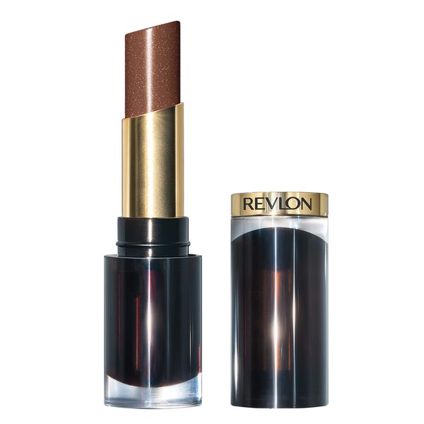 Revlon Super Lustrous Glass Shine Lipstick, Flawless Moisturizing Lip Color with Aloe, Hyaluronic Acid and Rose Quartz, Sparkling Honey (006), 0.15 oz