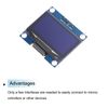 sourcing map 1.3inch OLED LCD Screen Module with 4 Pins 128x64 Resolution Display I2C IIC Communication Display,White Display Color