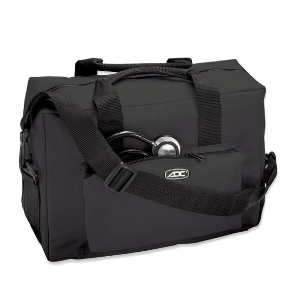 ADC 1024BK Model 1024 Nurse/Physician Nylon Medical Equipment Instrument Bag, Black