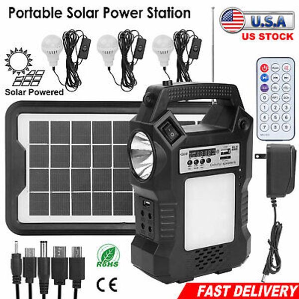 Portable Power Station Solar Generator Panel Power Bank Outlet Camping Emergency