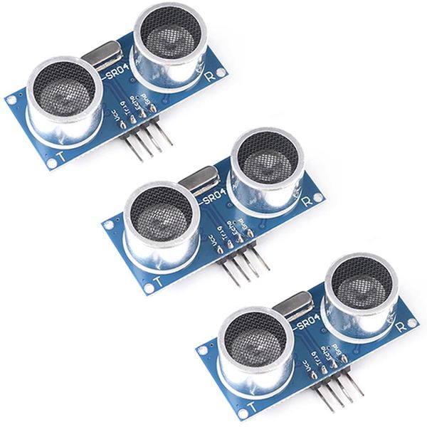 Ultrasonic Detector Ultrasonic Distance Module Distance Sensor Ultrasonic Sensor Robot Replacement Stable Performance HC-SR04 3 Pack