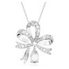 Swarovski Volta pendant, Bow, Large, White, Rhodium plated