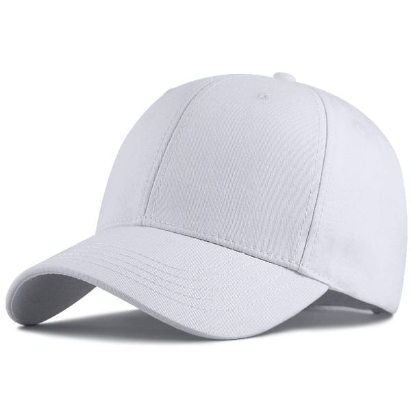 ISWMM Großer Kopfhut Sport XXL Übergröße Baseball Cap Big Head Hat Plus 60-65 cm, weiß