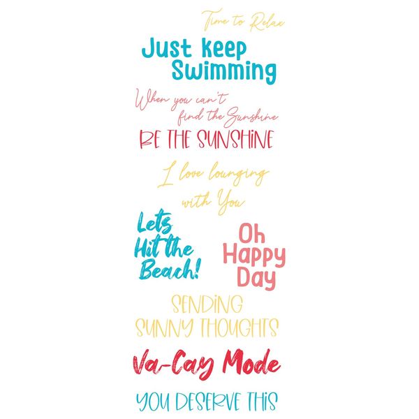 Sizzix™ Clear Stamps Set 10PK – Va-Cay Mode by Catherine Pooler