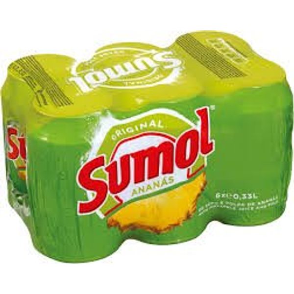 Sumol Ananas Pineapple Soda Portugal 11.15 oz. Cans 6 pack