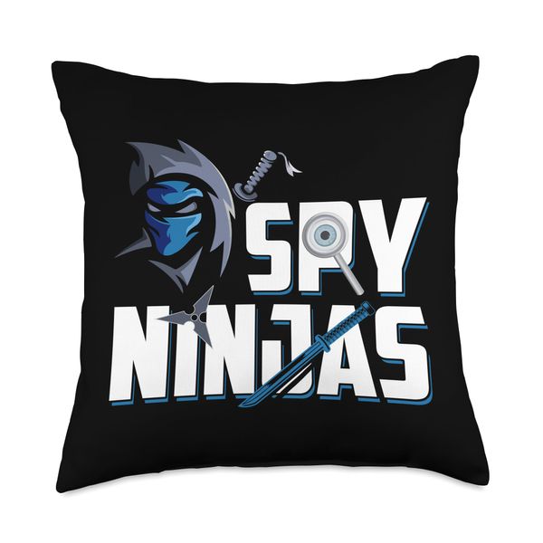 Spy Gaming Ninjas Funny Gamer Gaming Throw Pillow