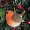 Vivid Arts - Hanging Ornament Robin - Gold Thread