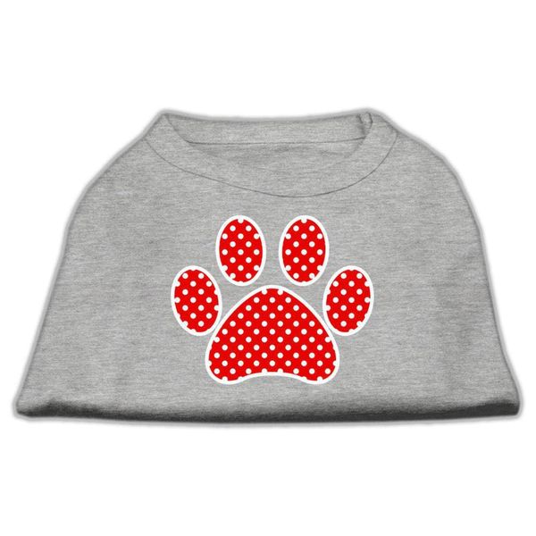 Mirage Pet Products Red Swiss Dot Paw Screen Print Shirt Black XL (16)