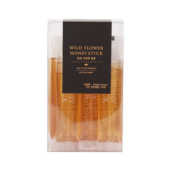 Honey by Honey Natural Wildflower Honey Stick 30p, 300g, 1EA