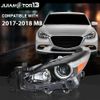 Headlight Headlamp Halogen Set Left Driver Side Fit For 17-18 Mazda 3