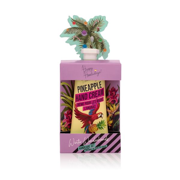 Happy Hooladays Winter Wonderhands: Pineapple-Scented Hand Cream and Shaped Nail File, Ideal for Hand Rejuvenation