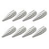 8 Pack Silver Long Spiked Valve Stem Caps Metal Thread Kit/Set for Rim/Wheel/Tires