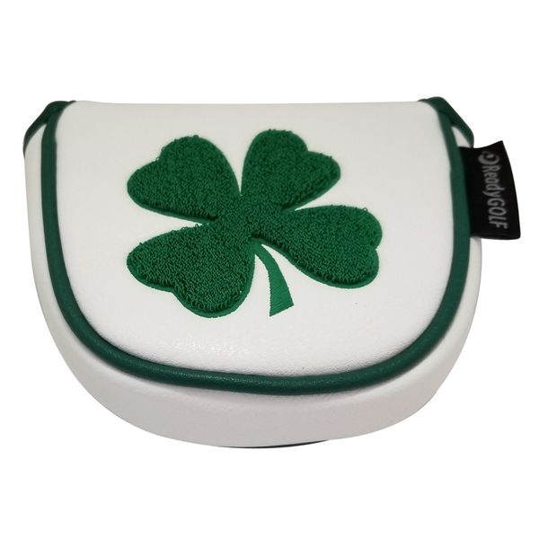 Lucky Clover Embroidered Putter Cover by ReadyGOLF - Mallet
