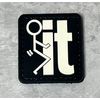F**k It Tactical Morale PVC Rubber Patch, F IT Funny PVC Patch Hook Backed
