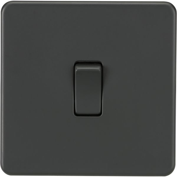 Knightsbridge SF2000 Screwless 10AX 1G 2-Way Light Switch - Anthracite