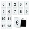 StayMax Rectangle Plastic Numbered Tags Number Disc Number Token (0-25, White)