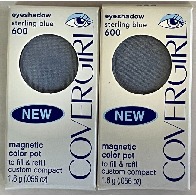 2 Covergirl magnetic Color Pot refill eye shadow 1.6 g /.056 0z STERLING BLUE