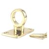 24mm Polished Brass Decking Rope Eye Plate. Rope Post Fitting Rope End Fixing