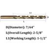 10PCS, 7/64", Cobalt Twist Drill Bits