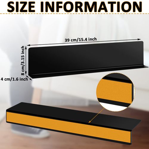 Treela 12 Pcs Under Couch Toy Blocker Black Couch Blocker for Pets Bumper for Under Furniture Baffle Board with Adjustable Guard to Stop Going Under Sofa Couch Bed Easy Install(3.2 Inch, 12 Pcs)