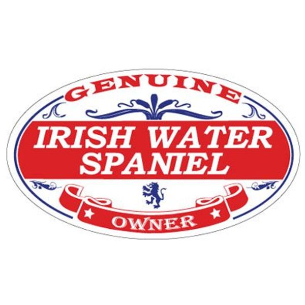 Irish Water Spaniel Oval Sticker