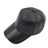 IFSUN Genuine Sheepskin Adjustable Unisex Leather Baseball Hats Black
