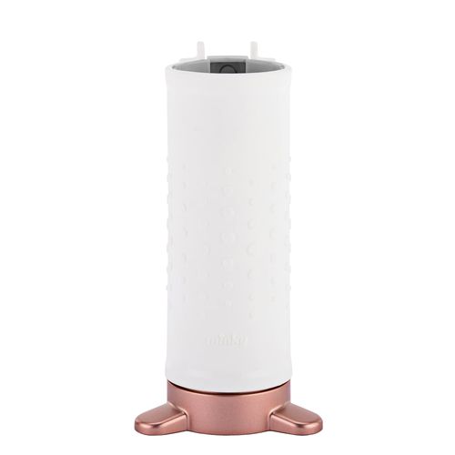 Minky Styling Pod - Silicone Heat Resistant Storage for Straighteners & Hair Crimper, Cable Management, Heat Proof, Lightweight, Heat Resistant Mat Included, Choice of Colours (White & Rose Gold)