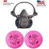 3M HALF FACE RESPIRATOR FACEPIECE MASK & 2- 2091 P100 PARTICULATE FILTER MEDIUM