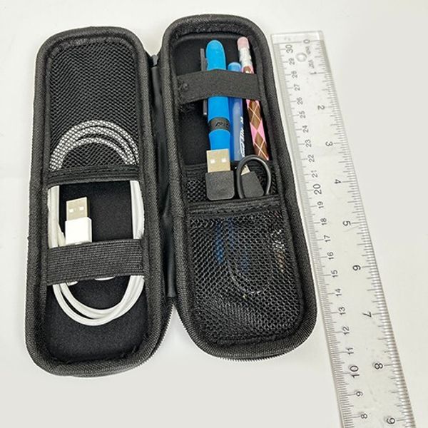 Hard-Sided Zipper Small  Travel Case for USB Cords,  Charging Cables, Briefcase